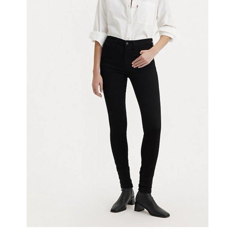 Levi's women’s Sz 26 2 Long 720 High Rise Black Super Skinny Jeans 32 Inseam New